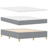 vidaXL Boxspringbed met matras Lichtgrijs 140 x 190 cm Stof