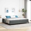 vidaXL Boxspringbed met matras Donkergrijs 200 x 200 cm Stof