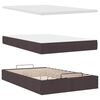 vidaXL Ottoman bed met matras en LED's 120x190 cm stof donkerbruin