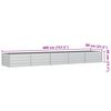 vidaXL Plantenbak verhoogd 400x80x45 cm gegalvaniseerd staal zilver