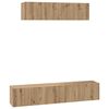 vidaXL Tv-meubelset 4 st Artisan Eiken Bewerkt hout