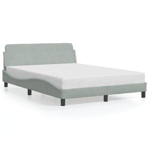 vidaXL Bedframe "Dover" 120x200 cm fluweel lichtgrijs