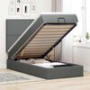 vidaXL Ottoman bed met matras en LED's 100x200cm stof donkergrijs