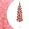 vidaXL Smalle kunstkerstboom met kerstballen 150 cm 150 LED's Warmwit