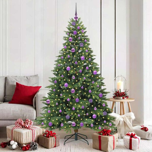 vidaXL Kunstkerstboom met 300 LED met standaard Groen 180 cm PE en PVC