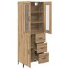 vidaXL Highboard Artisan Eiken 69,5 x 34 x 180 cm Bewerkt hout