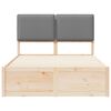 vidaXL Bedframe met Gevoerd Hoofdgedeelte Lichtgrijs 120 x 200 cm
