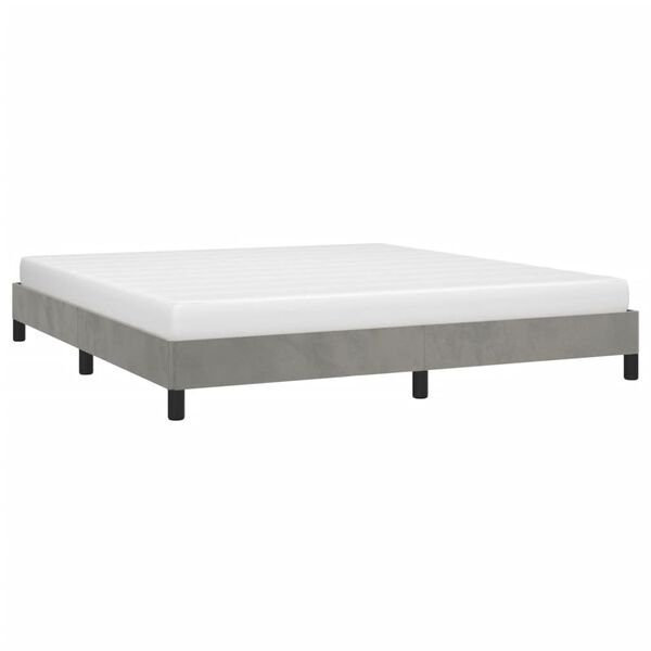 vidaXL Bedframe zonder matras 180x200 cm fluweel lichtgrijs