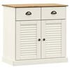 vidaXL Dressoir met lades VIGO 78x40x75 cm massief grenenhout wit