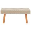 vidaXL 5-delige Loungeset met kussens poly rattan beige