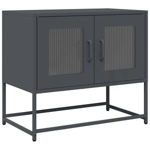 vidaXL Tv-meubel 68x39x60,5 cm koudgewalst staal antracietkleurig