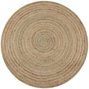vidaXL Tapijt rond 150 cm gevlochten jute