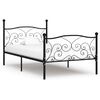 vidaXL Bedframe met lattenbodem metaal zwart 90x200 cm