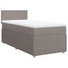 vidaXL Boxspring met matras stof taupe 90x190 cm