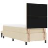 vidaXL Boxspringbed met matras met hoofdeinde Cr&egrave;me 80 x 200 cm Stof