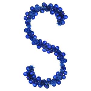 vidaXL Kerstbal Guirlande LED's Blauw 186 cm Polystyreen
