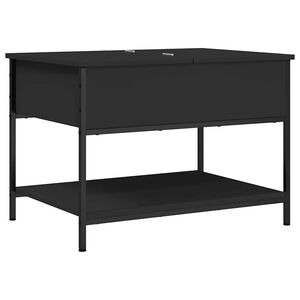 vidaXL Salontafel 70x50x50 cm bewerkt hout en metaal zwart