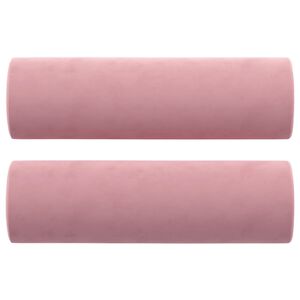 vidaXL Sierkussens 2 st 15x50 cm fluweel roze