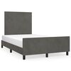 vidaXL Bedframe zonder matras 120x190 cm fluweel donkergrijs