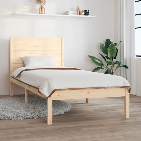 vidaXL Bedframe massief hout 75x190 cm
