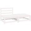 vidaXL 2-delige Loungeset massief grenenhout wit