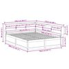 vidaXL Bed met boekenkast zonder matras massief grenenhout 140x200 cm