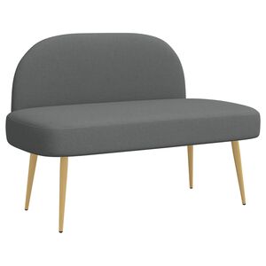 vidaXL Beklede bank met rugleuning Donkergrijs 110 x 60 x 76 cm