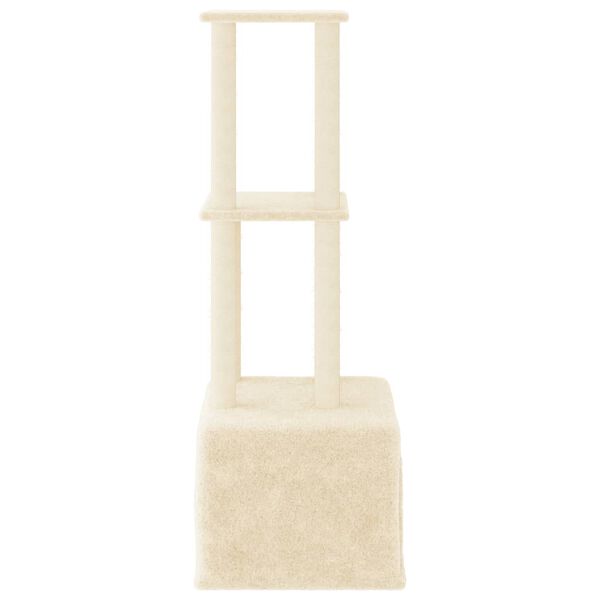 vidaXL Kattenmeubel met sisal krabpalen 133,5 cm cr&egrave;mekleurig