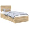 vidaXL Bedframe met lade Sonoma Eiken 90 x 200 cm Bewerkt hout