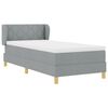 vidaXL Boxspringbed met matras Lichtgrijs 90 x 200 cm Stof