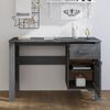 vidaXL Bureau HAMAR 113x50x75 cm massief grenenhout donkergrijs