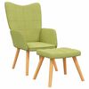 vidaXL Relaxstoel met voetenbank stof groen
