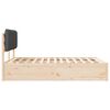 vidaXL Bedframe met Gevoerd Hoofdgedeelte Donkergrijs 140 x 200 cm
