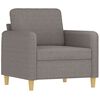 vidaXL 3-delige Loungeset met kussens stof taupe