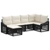 vidaXL Tuinbankenset 6 st Zwart poly rattan