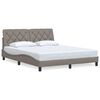 vidaXL Bedframe zonder matras stof taupe 160x200 cm