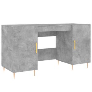 vidaXL Bureau 140x50x75 cm bewerkt hout betongrijs