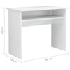 vidaXL Bureau 90x50x74 cm bewerkt hout hoogglans wit