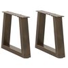 vidaXL Salontafelpoten 2 st V-vormig 40x(30-31,3) cm staal naturel