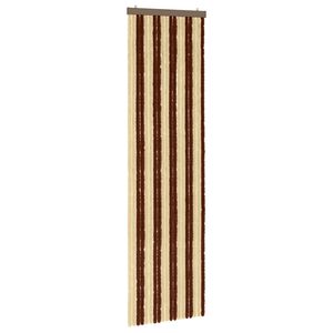 vidaXL Insecten Gordijn Chenille Bruin en beige 56 x 200 cm 100% PP