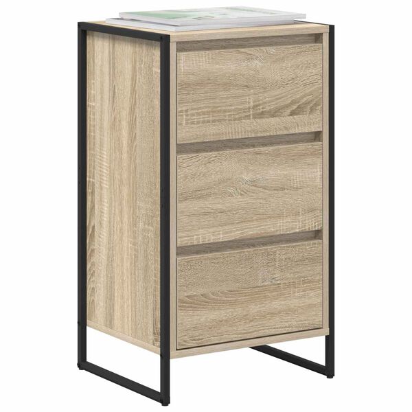 vidaXL Dressoir met lade Sonoma 42 x 36 x 75.5 cm Bewerkt hout