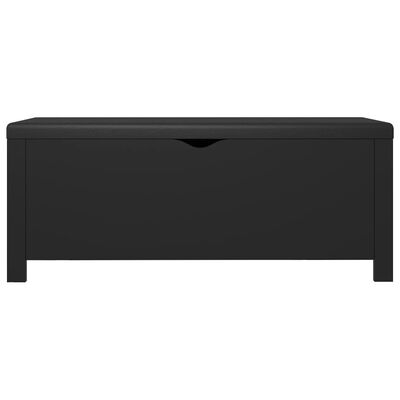 vidaXL Opbergbox met kussen 105x40x45 cm spaanplaat zwart