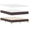 vidaXL Boxspringbed met matras Donkerbruin 140 x 190 cm Stof