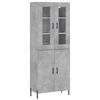 vidaXL Hoge kast 69,5x34x180 cm bewerkt hout betongrijs