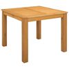 vidaXL Eettafel 90 x 90 x 75 cm Massief Eikenhout Naturel Vierkant