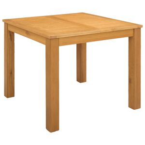 vidaXL Eettafel 90 x 90 x 75 cm Massief Eikenhout Naturel Vierkant