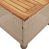 vidaXL Tuintafel 45x45x37 cm poly rattan en acaciahout beige