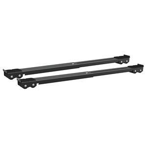 vidaXL Wasmachinebasis 2 st Zwart 72 x 5 x 4,5 cm Roestvrij staal