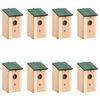 vidaXL Vogelhuisjes 8 st 12x12x22 cm hout