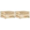 vidaXL Tuintafels 2 st pallet ge&iuml;mpregneerd grenenhout